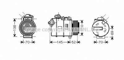 AVA QUALITY COOLING bwk336 -  Компрессор, кондиционер